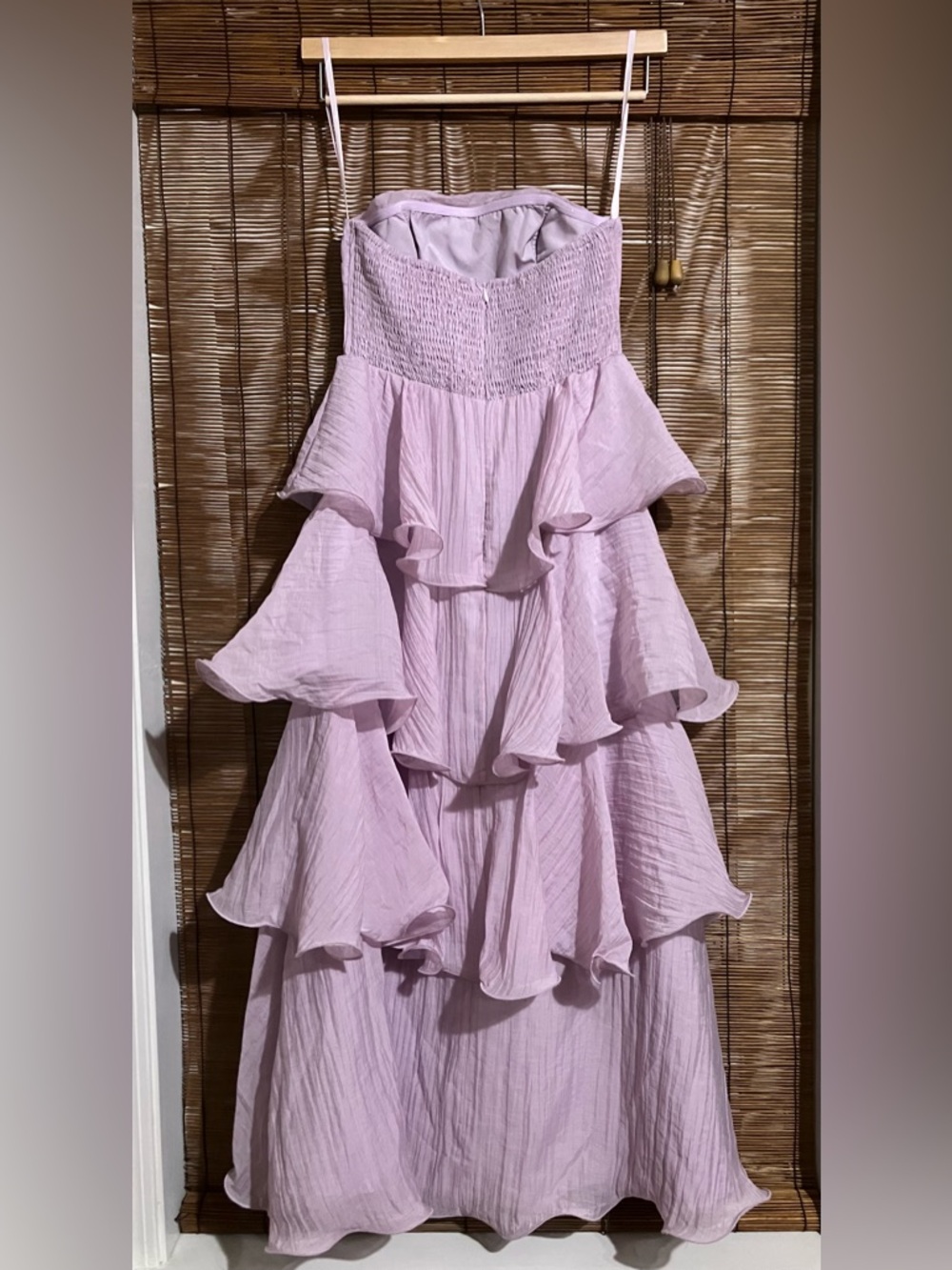 Lancia Maxi Dress- Ruffle Tiered Lilac Gown - Picture 2 of 11